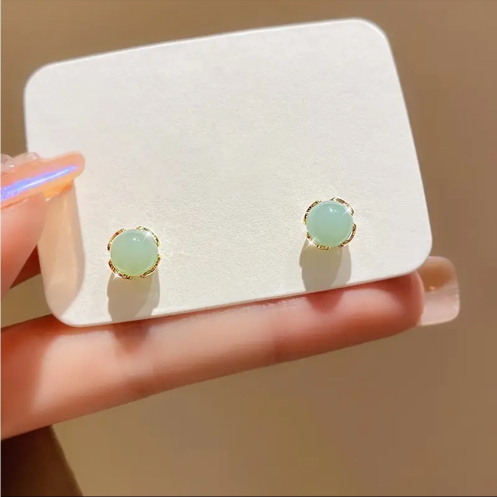 Silver Geometric Double Layer Earrings - image 4